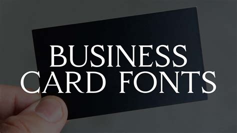 professional font for business cards.